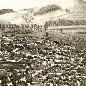 Vintage Map of Warwick, New York 1887