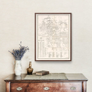 Vintage Map of Butte, Montana 1939