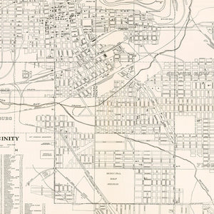 Vintage Map of Butte, Montana 1939