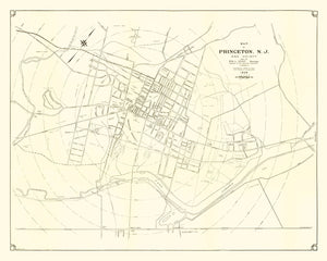 Vintage Map of Princeton, New Jersey 1926