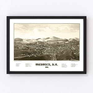 Vintage Map of Warwick, New York 1887