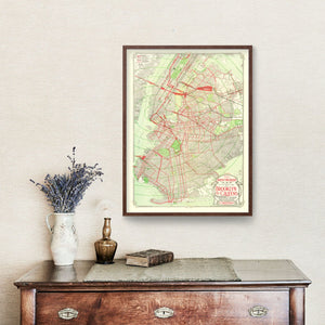 Vintage Map of Brooklyn, New York 1906