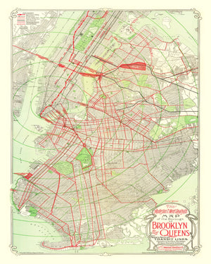 Vintage Map of Brooklyn, New York 1906
