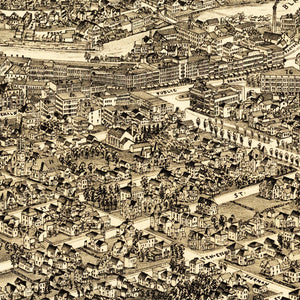 Vintage Map of Watertown, New York 1891
