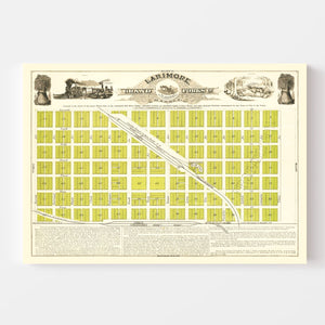 Vintage Map of Grand Forks, North Dakota 1882