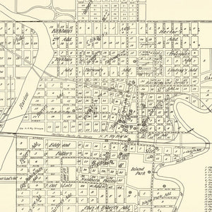 Vintage Map of Fargo, North Dakota 1910