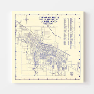 Vintage Map of Ashland, Oregon 1920