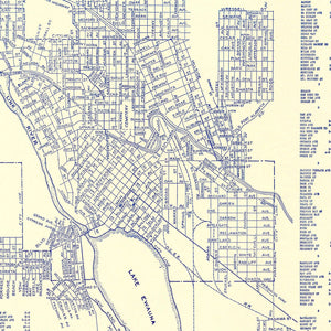 Vintage Map of Klamath Falls, Oregon 1920
