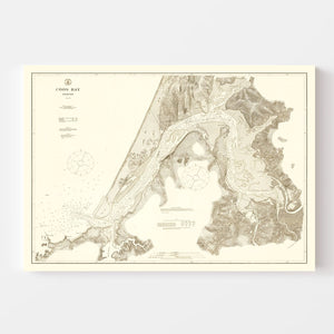 Vintage Map of Coos Bay, Oregon 1914