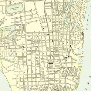 Vintage Map of Charleston, South Carolina 1895