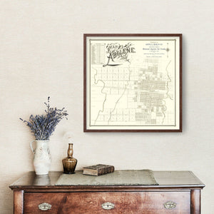 Vintage Map of Abilene, Texas 1885