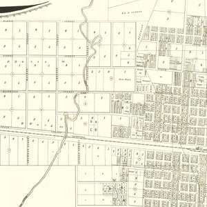 Vintage Map of Abilene, Texas 1885
