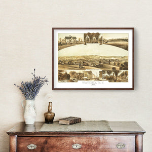 Vintage Map of Waverly, New York 1881