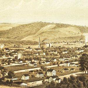 Vintage Map of Waverly, New York 1881