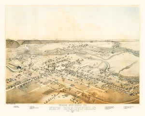 Vintage Map of New Braunfels, Texas 1881