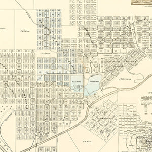 Vintage Map of Lampasas Springs, Texas 1884