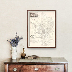 Vintage Map of Austin, Texas 1891