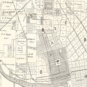 Vintage Map of Austin, Texas 1891
