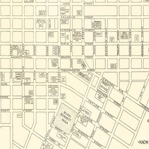 Vintage Map of Fort Worth, Texas 1928