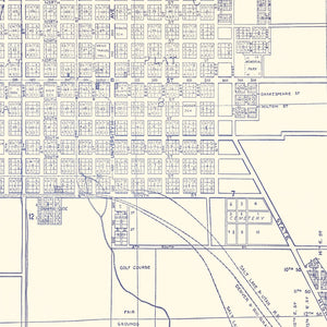 Vintage Map of Provo City, Utah 1920
