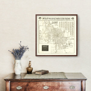 Vintage Map of Salt Lake City, Utah 1926