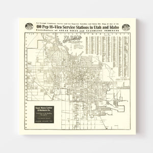 Vintage Map of Salt Lake City, Utah 1926