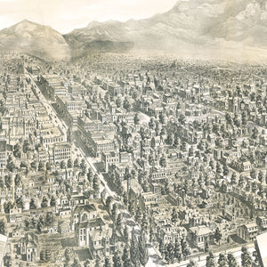 Vintage Map of Salt Lake City, Utah 1887