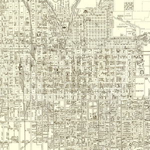 Vintage Map of Salt Lake City, Utah 1935