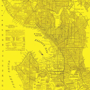 Vintage Map of Seattle, Washington 1912