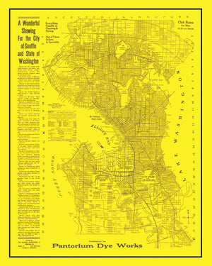 Vintage Map of Seattle, Washington 1912