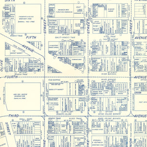 Vintage Map of Seattle, Washington 1930