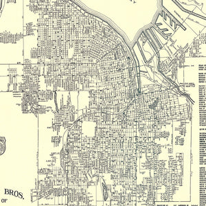 Vintage Map of Tacoma, Washington 1920