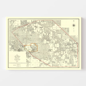 Vintage Map of Volk Field Air Base, 1902