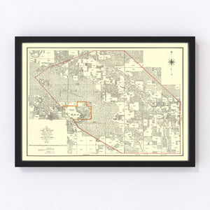 Vintage Map of Volk Field Air Base, 1902