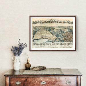 Vintage Map of White Plains, New York 1880