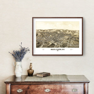 Vintage Map of White Plains, New York 1887