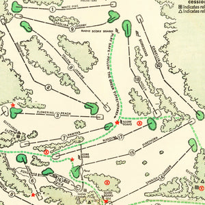 Vintage Map of Augusta National Golf Course, 1954