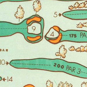 Vintage Map of Arrowhead Country Club, 1960