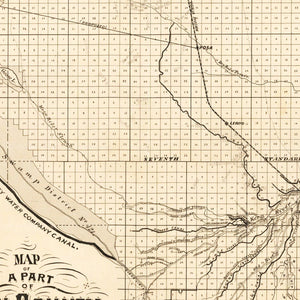 Vintage Map of Kern County, California 1877