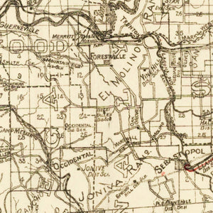 Vintage Map of Sonoma County, California 1902