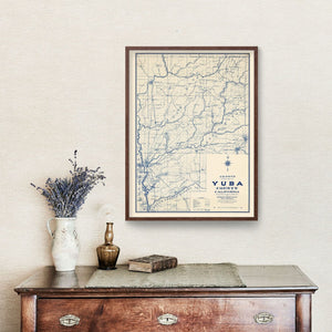 Vintage Map of Yuba County, California 1913