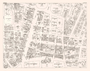 Vintage Map of Albany, NY Business Section 1947