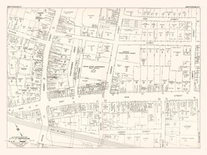 Vintage Map of Amsterdam, NY Business Section 1947