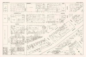 Vintage Map of Asbury Park, NJ Business Section 1947