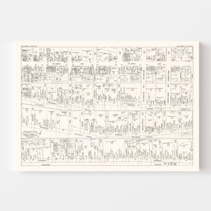 Vintage Map of Atlantic City, NJ Business Section 1947