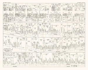 Vintage Map of Atlantic City, NJ Business Section 1947
