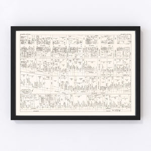 Vintage Map of Atlantic City, NJ Business Section 1947