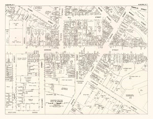 Vintage Map of Auburn, NY Business Section 1947