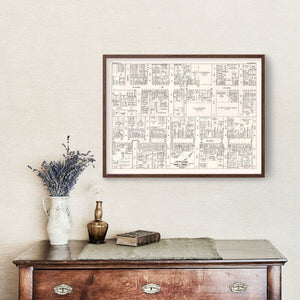 Vintage Map of Bayonne, NJ Business Section 1947