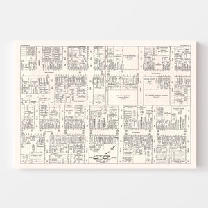 Vintage Map of Bayonne, NJ Business Section 1947
